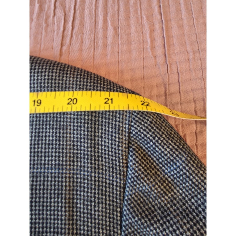 Jos A Bank 50L Gray Black 100% Wool Executive Mens Blazer Jacket Sport Coat - Picture 11 of 11